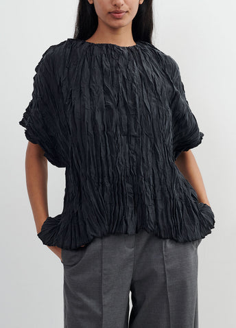 Crinkled Silk T-shirt