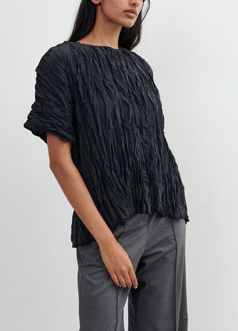 Crinkled Silk T-shirt