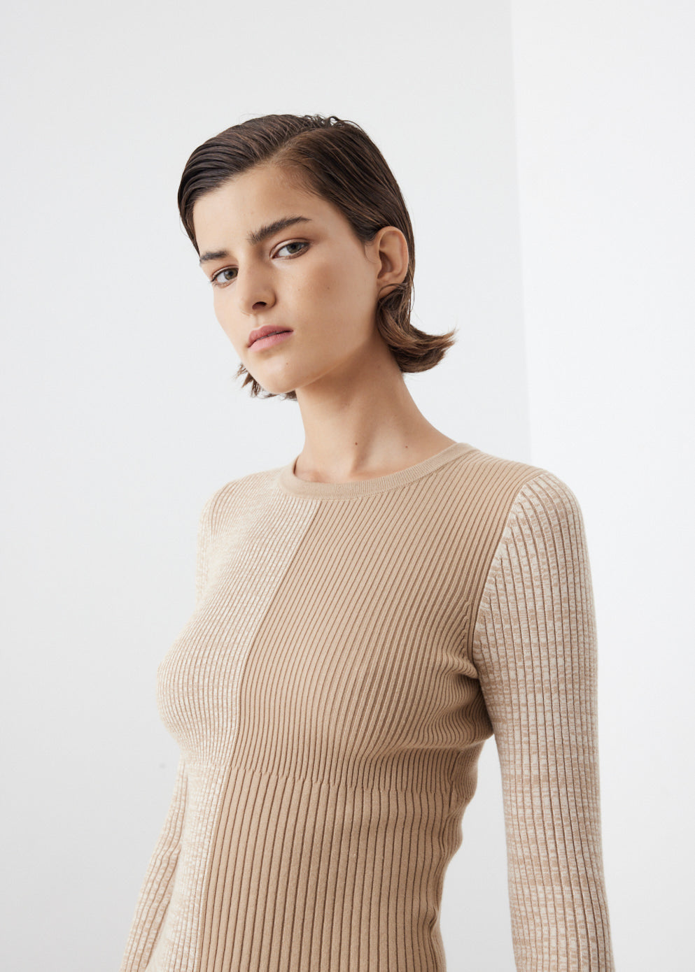 Evie Two-Tone Knit Top