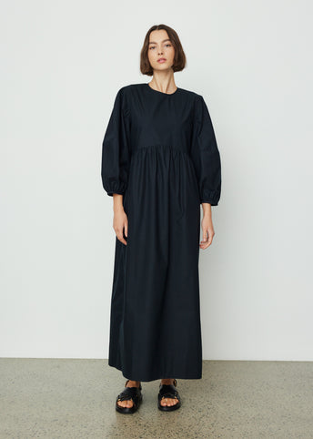 0051 Round Sleeve Long Dress