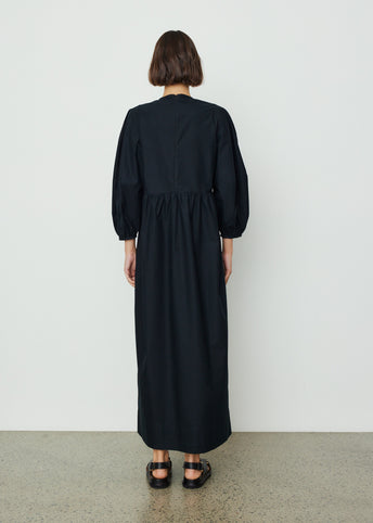 0051 Round Sleeve Long Dress