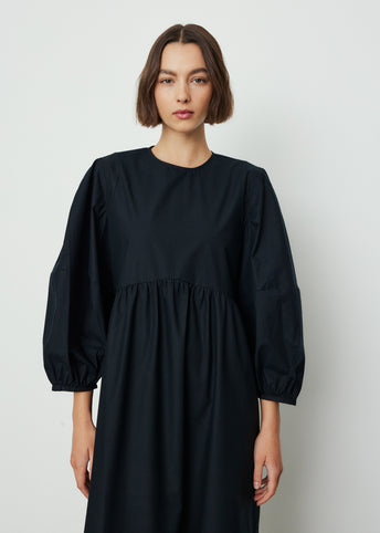 0051 Round Sleeve Long Dress