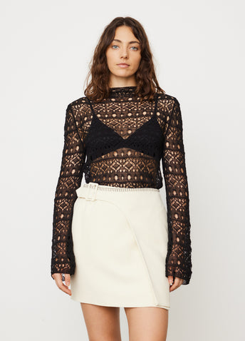 Macramé Knit Top