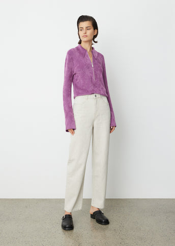 Innez Velour Zip Pullover