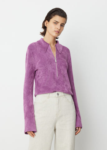 Innez Velour Zip Pullover