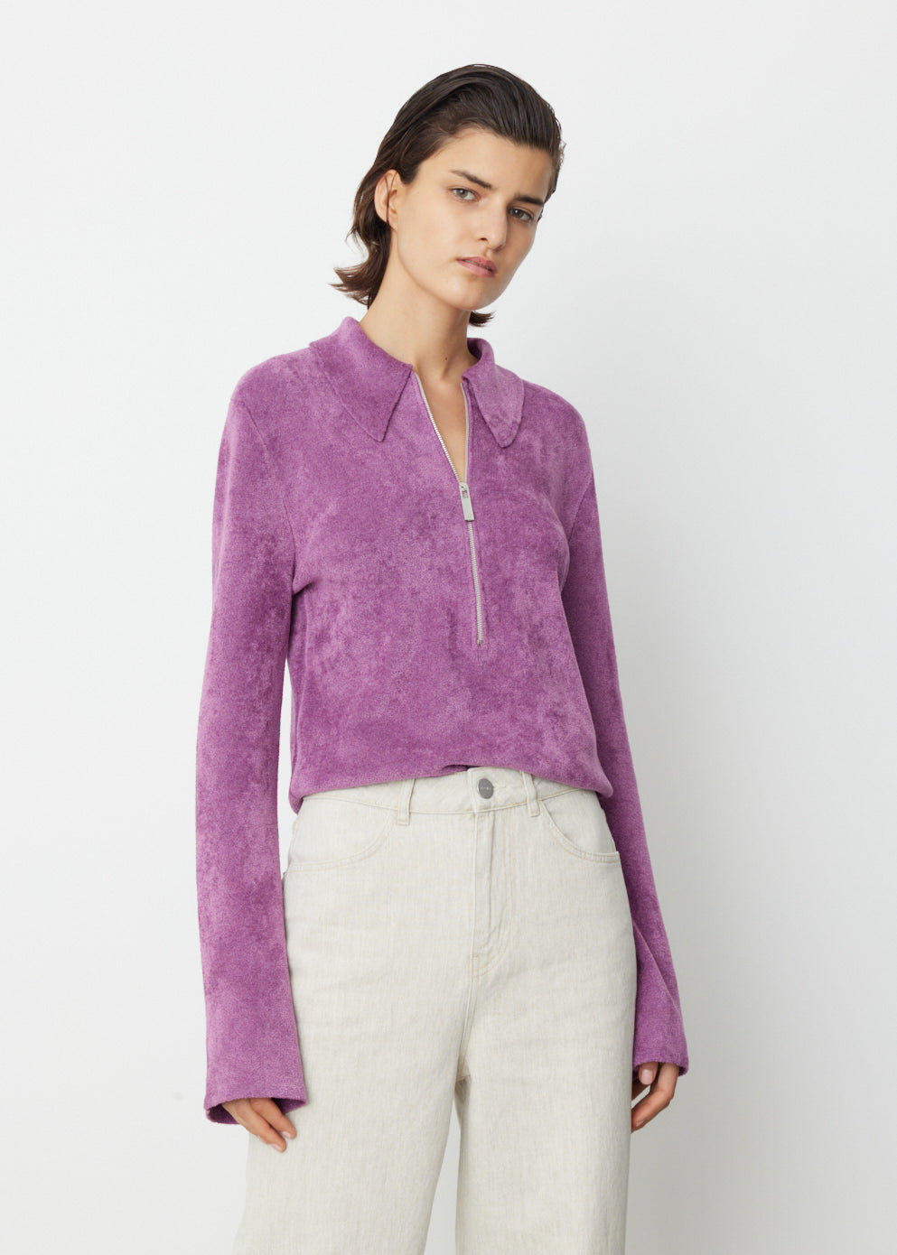 Innez Velour Zip Pullover
