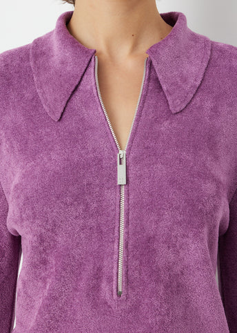 Innez Velour Zip Pullover