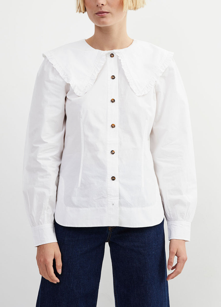 GANNI(ガニー)/Printed Cotton Poplin Shirt