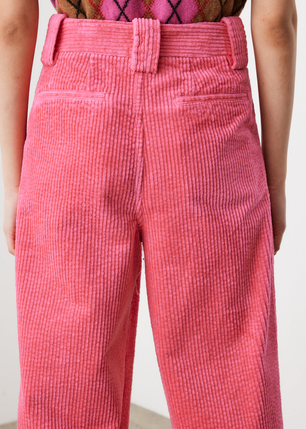 Corduroy Pleated Trousers