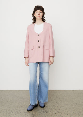 Drapey Melange Oversized Blazer