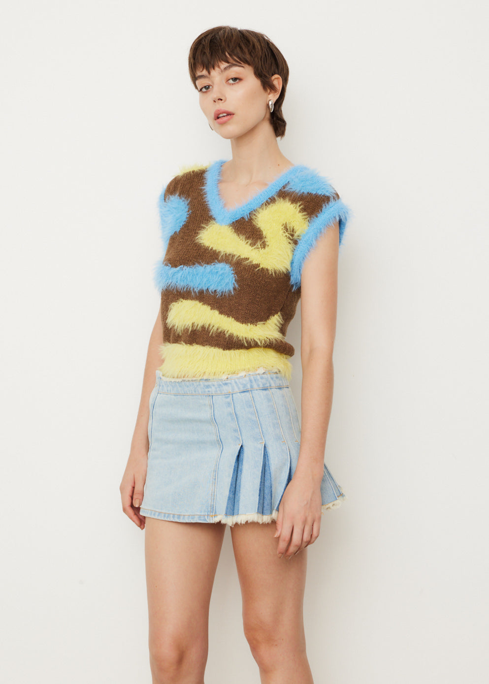 Hairy Wave Knit Vest