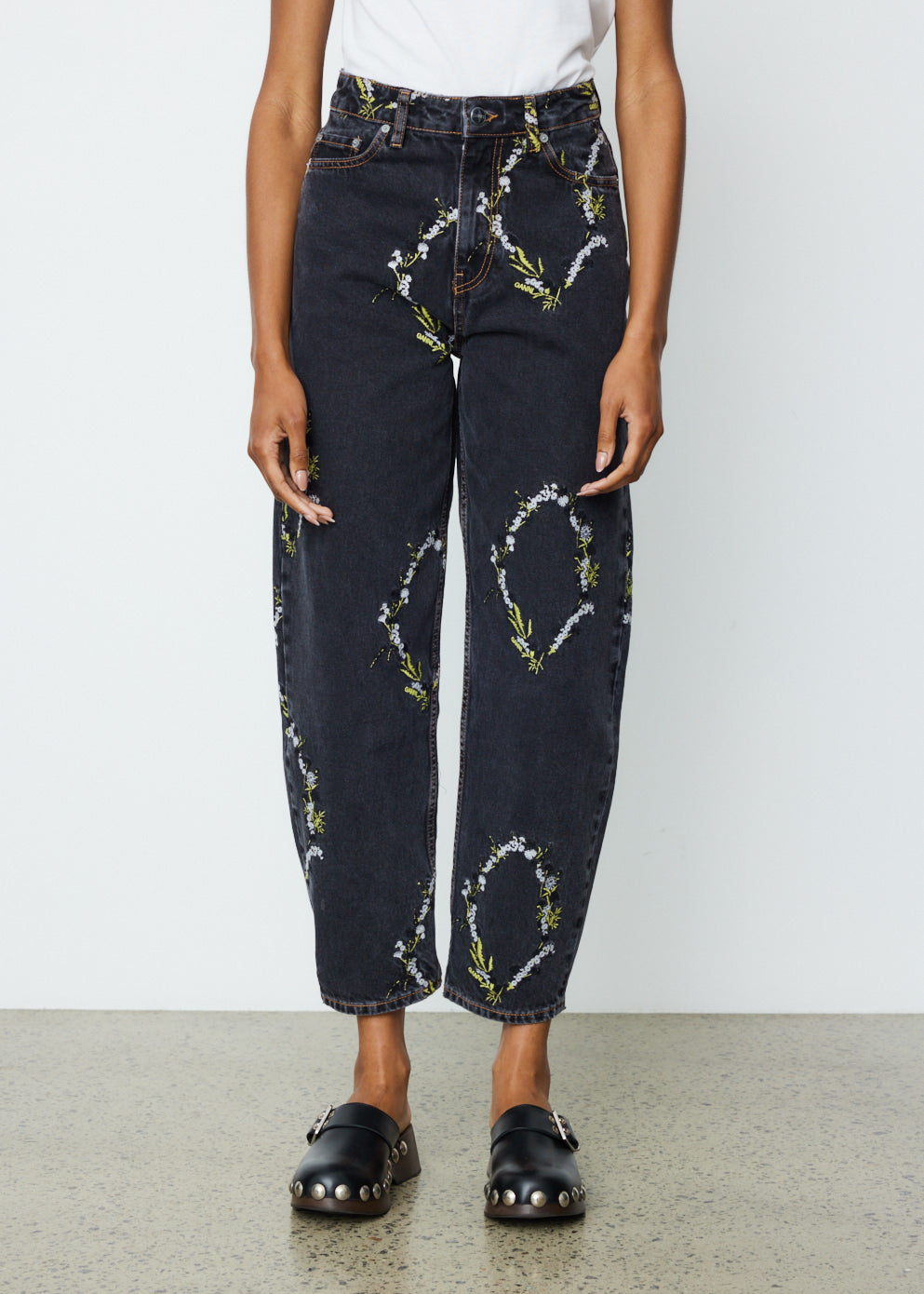 Embroidery Denim Stary Jeans