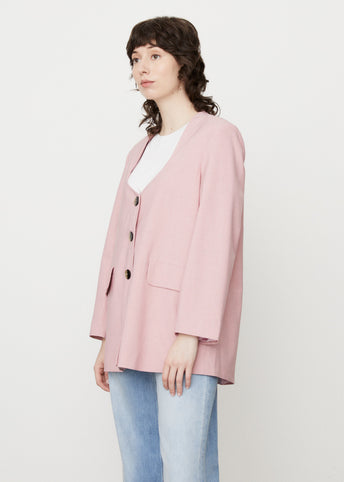 Drapey Melange Oversized Blazer