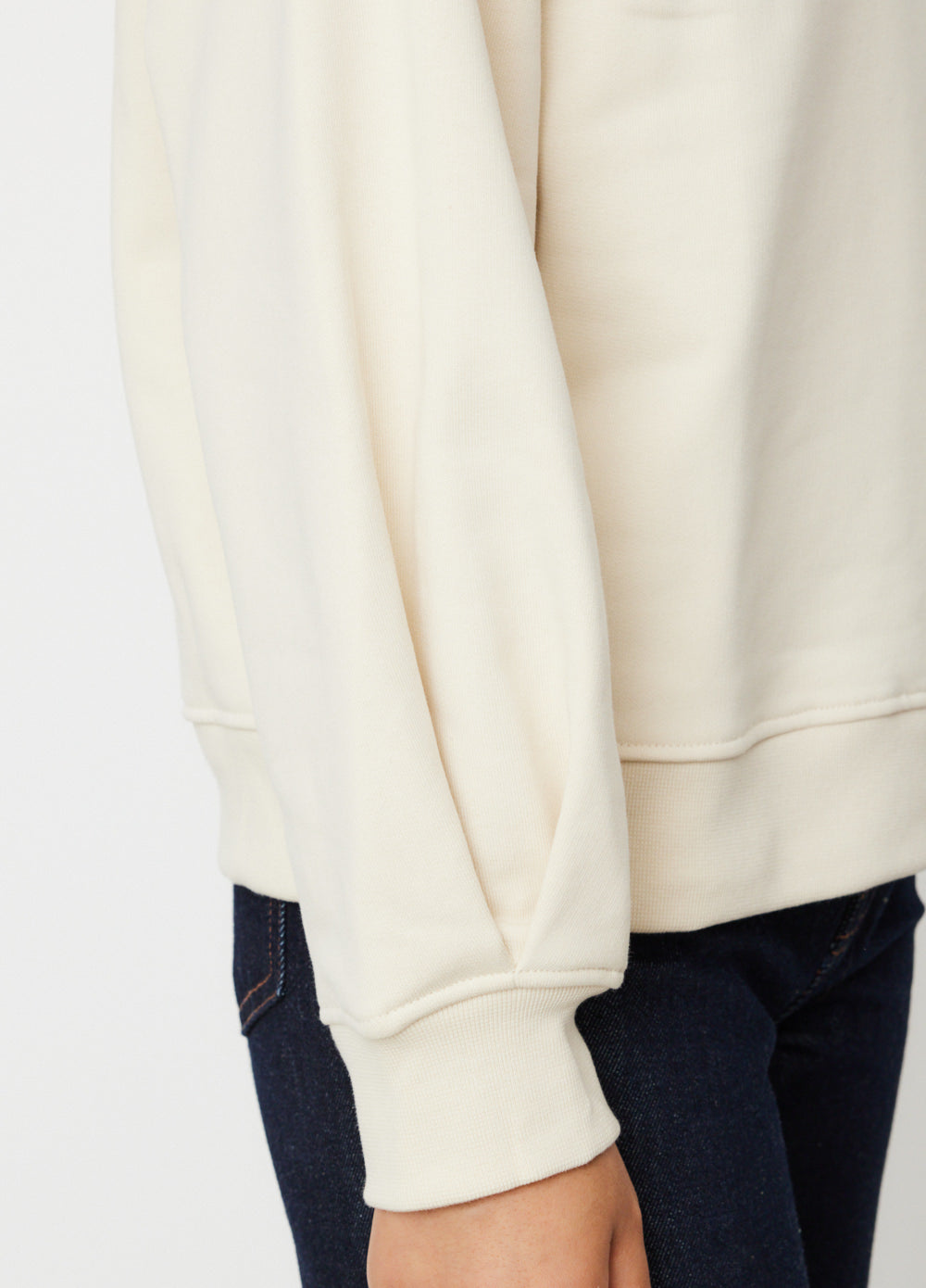 0012 Organic Sweater With Pleated Detail