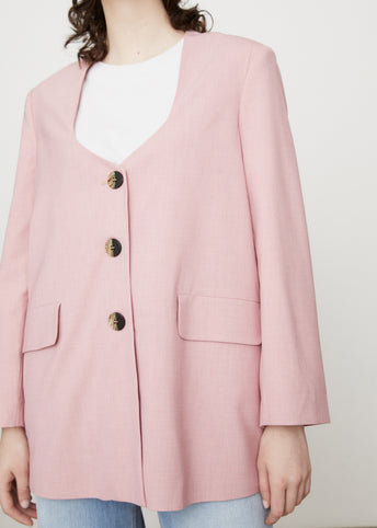 Drapey Melange Oversized Blazer