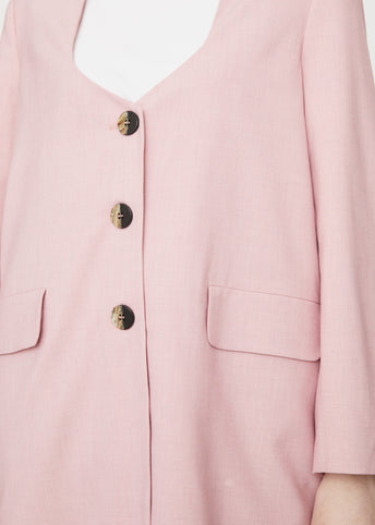 Drapey Melange Oversized Blazer