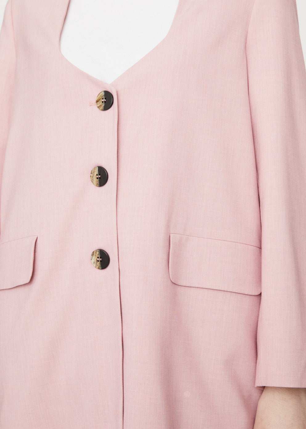 Drapey Melange Oversized Blazer