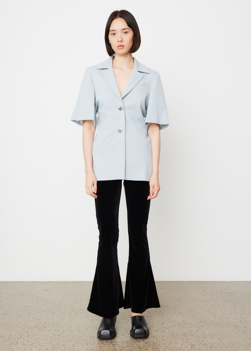 Twill Suiting Short Sleeve Blazer