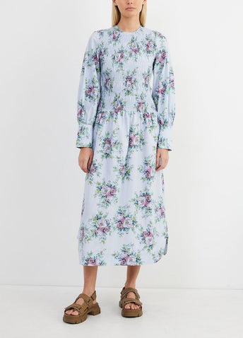 Printed Cotton Poplin Dress