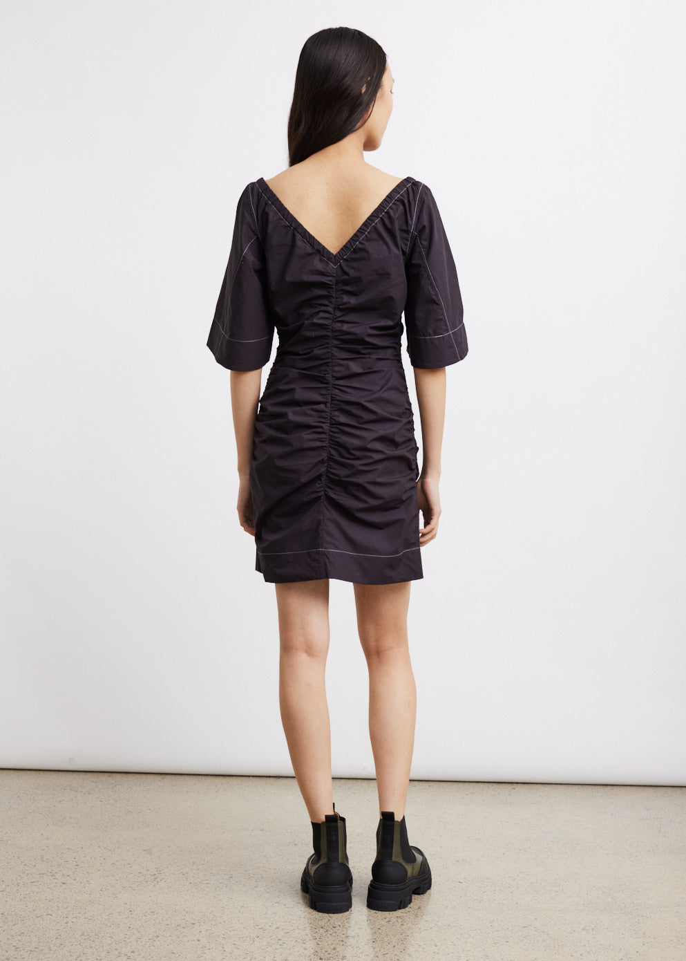 Cotton Poplin Mini Dress