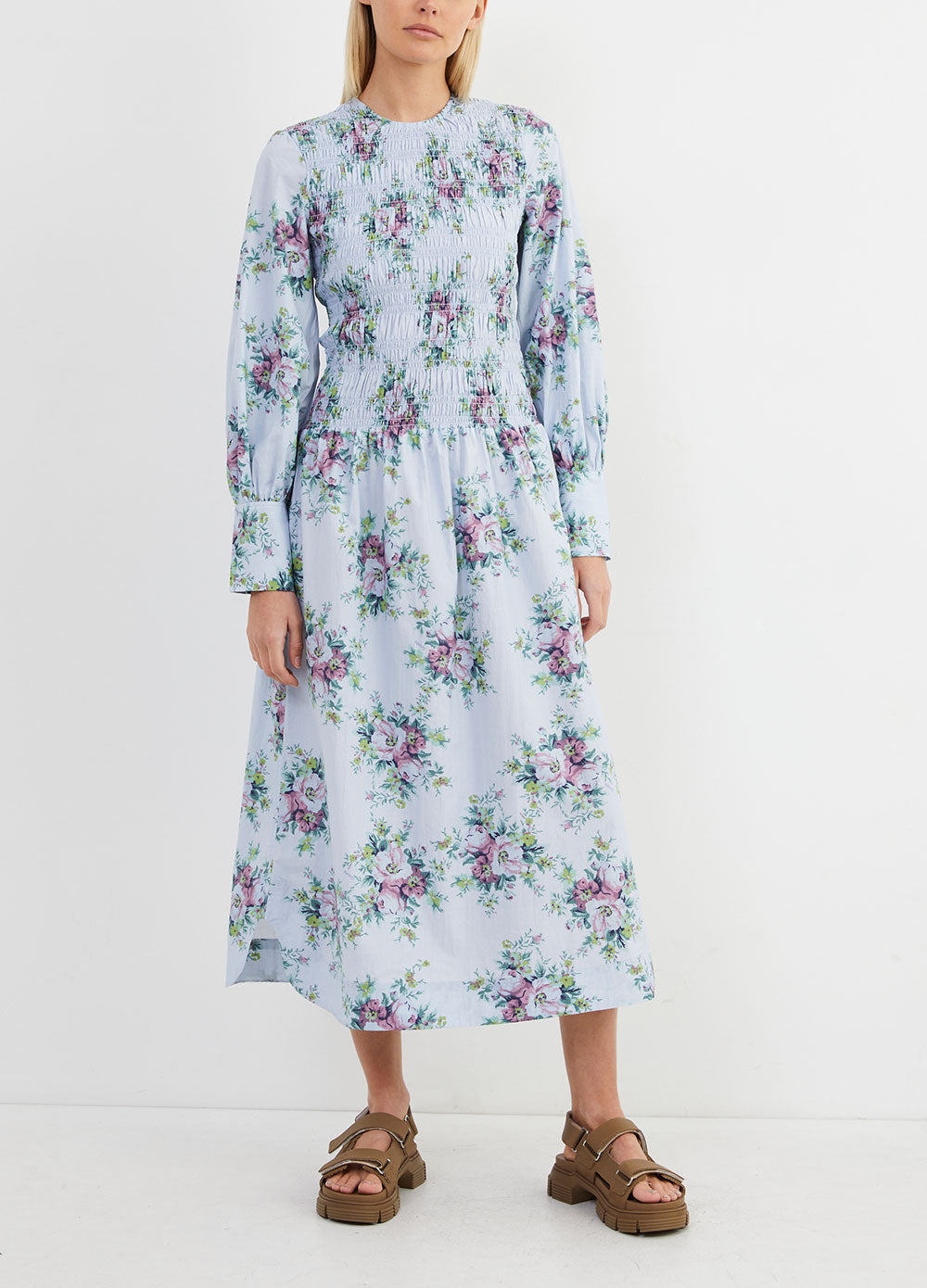 Printed Cotton Poplin Dress