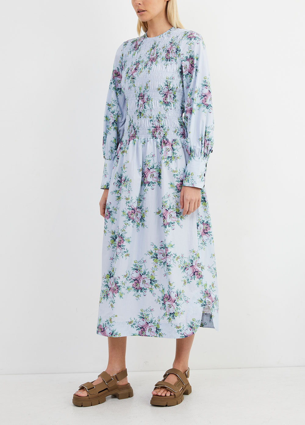 Printed Cotton Poplin Dress