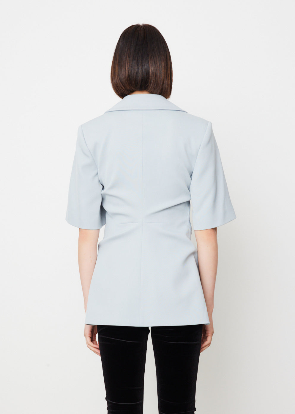 Twill Suiting Short Sleeve Blazer