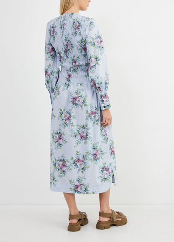 Printed Cotton Poplin Dress