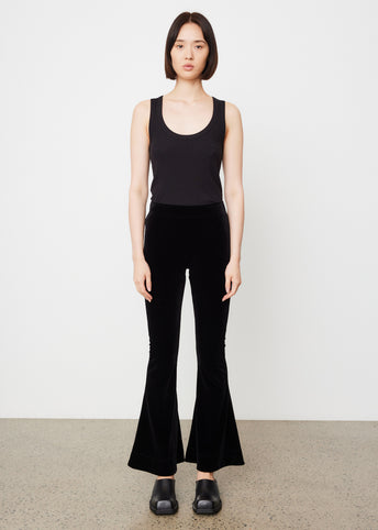 Velvet Jersey Flared Pants