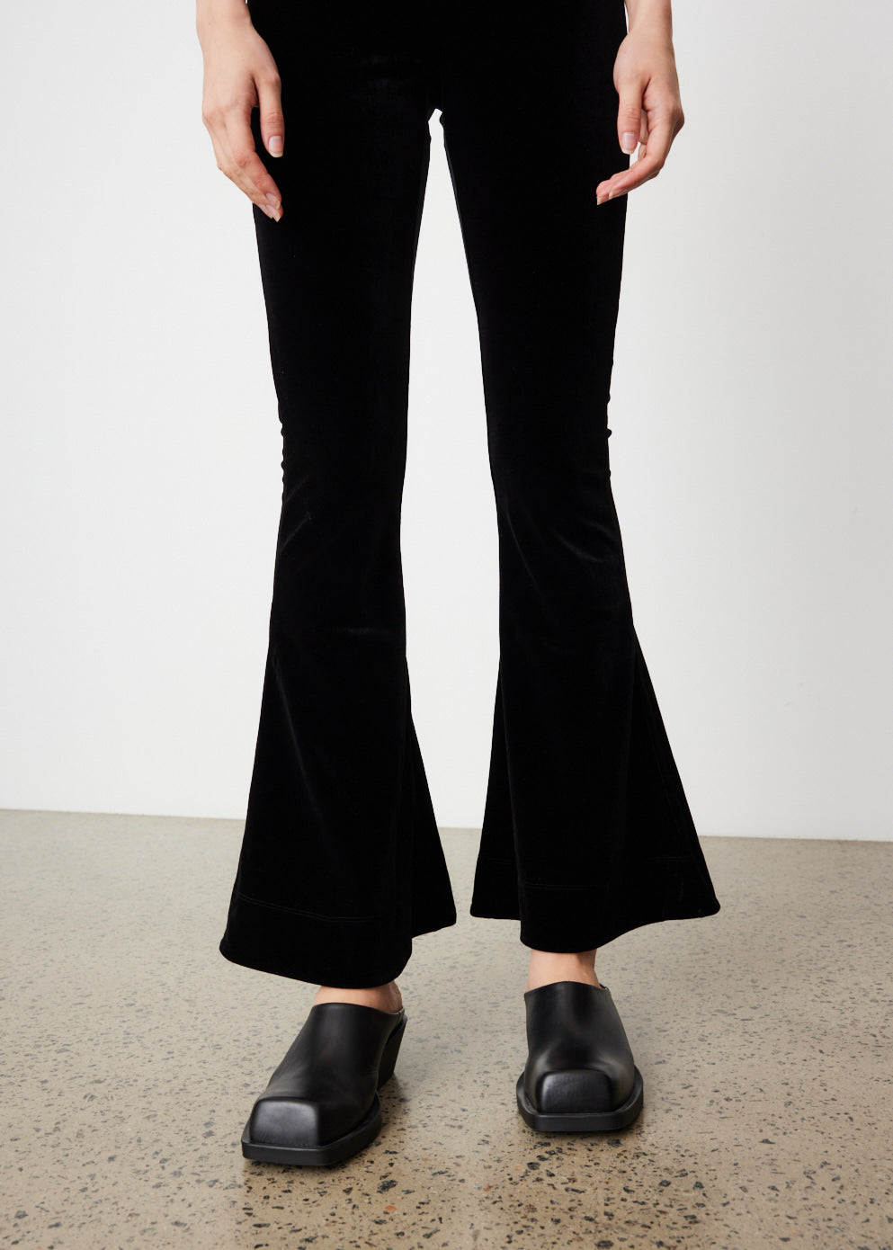 Velvet Jersey Flared Pants