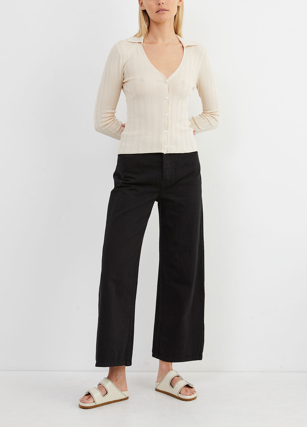 Maya High-Rise Ankle Wide-Leg Jeans