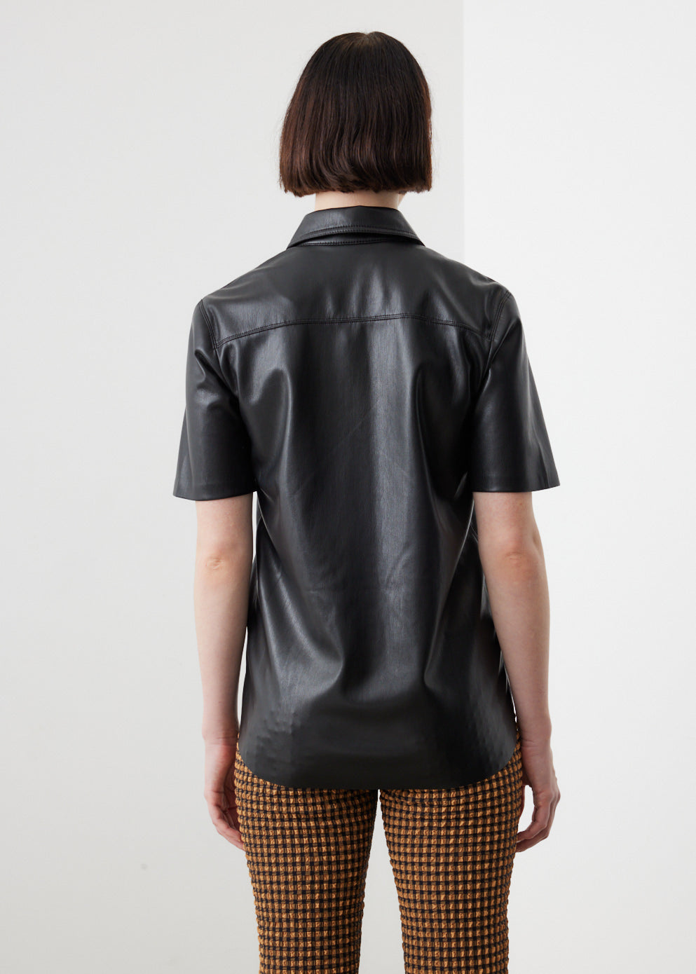Mayra Vegan Leather Shirt