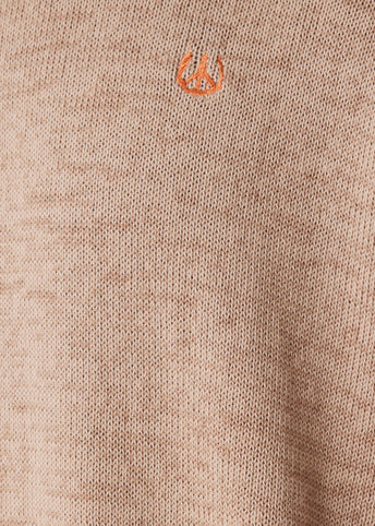 Kapi Peach Embroidered Knit Sweater
