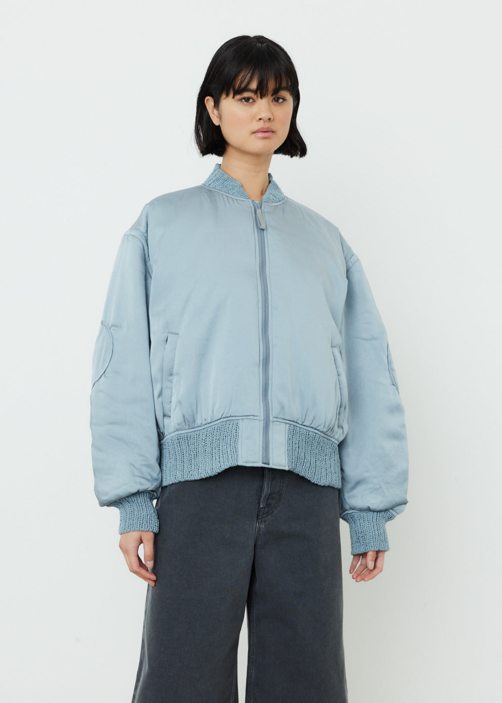 Olanik Light Wash Bomber Jacket