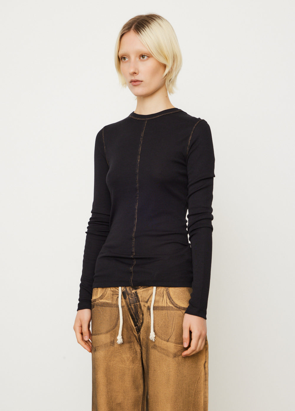 Contrast Stitched Top