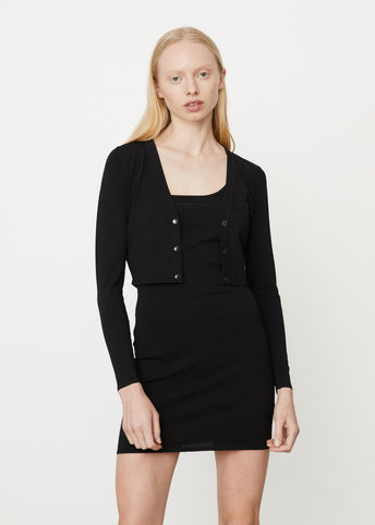 Cardigan with Printed High Density Logo