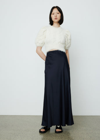 Tinsel Cropped Short Puff Sleeve Jumper