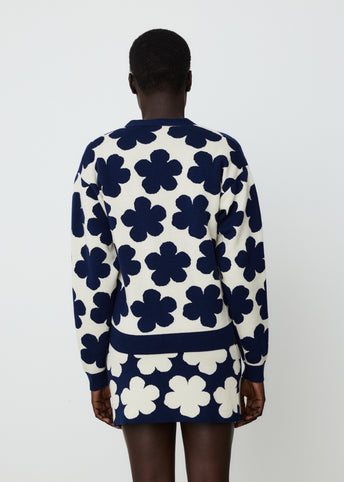 Jacquard Small Cardigan
