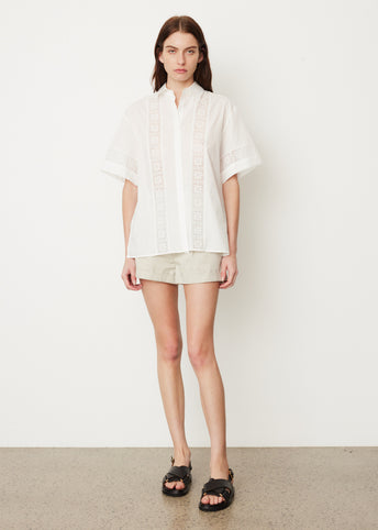 Broderie Trim Shirt