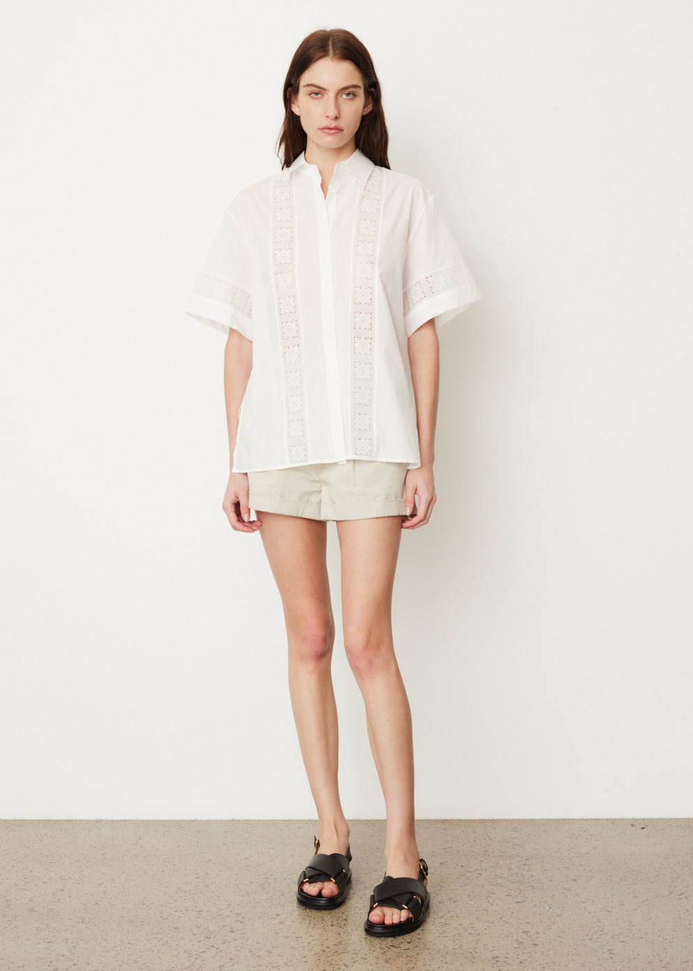 Broderie Trim Shirt