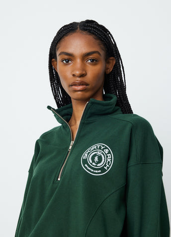 Monaco Flocked Quarter Zip Sweatshirt
