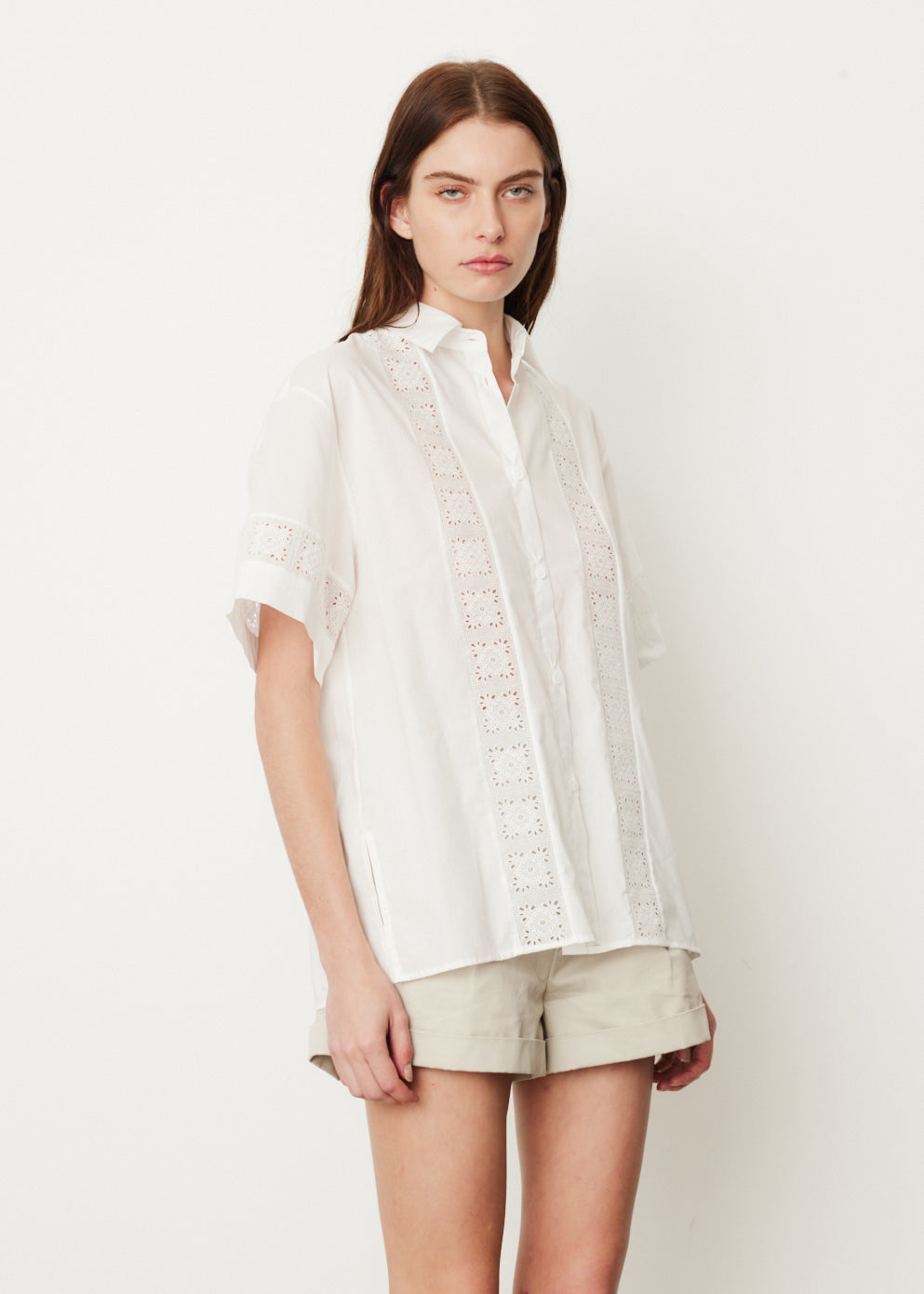 Broderie Trim Shirt