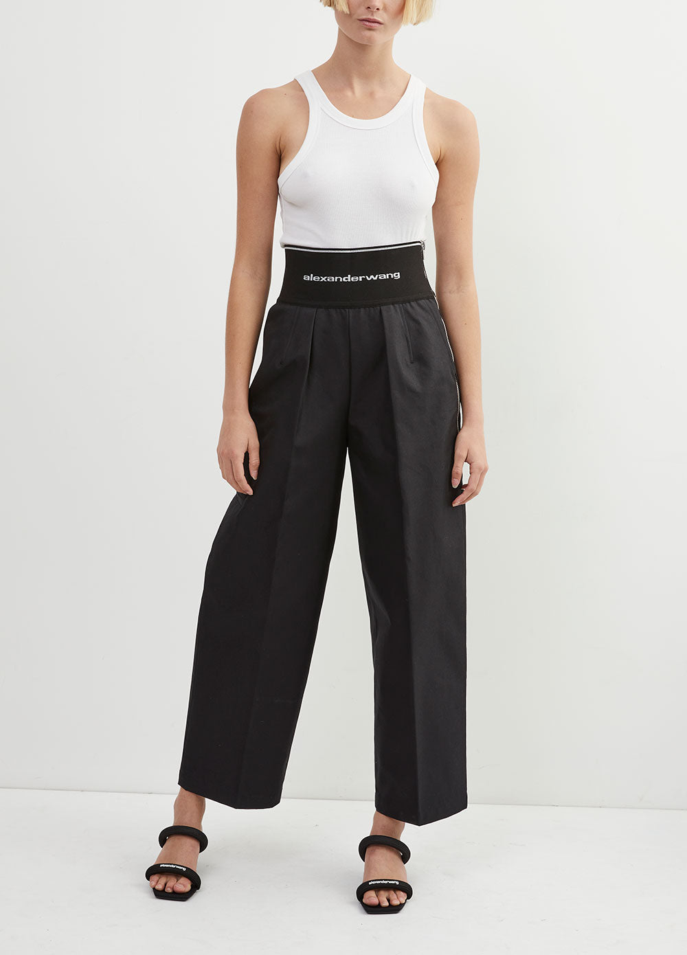 alexander wang logo carrot pant