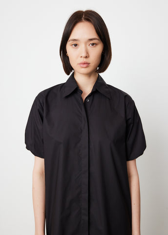 Collected Short Sleeve Shirt Dress