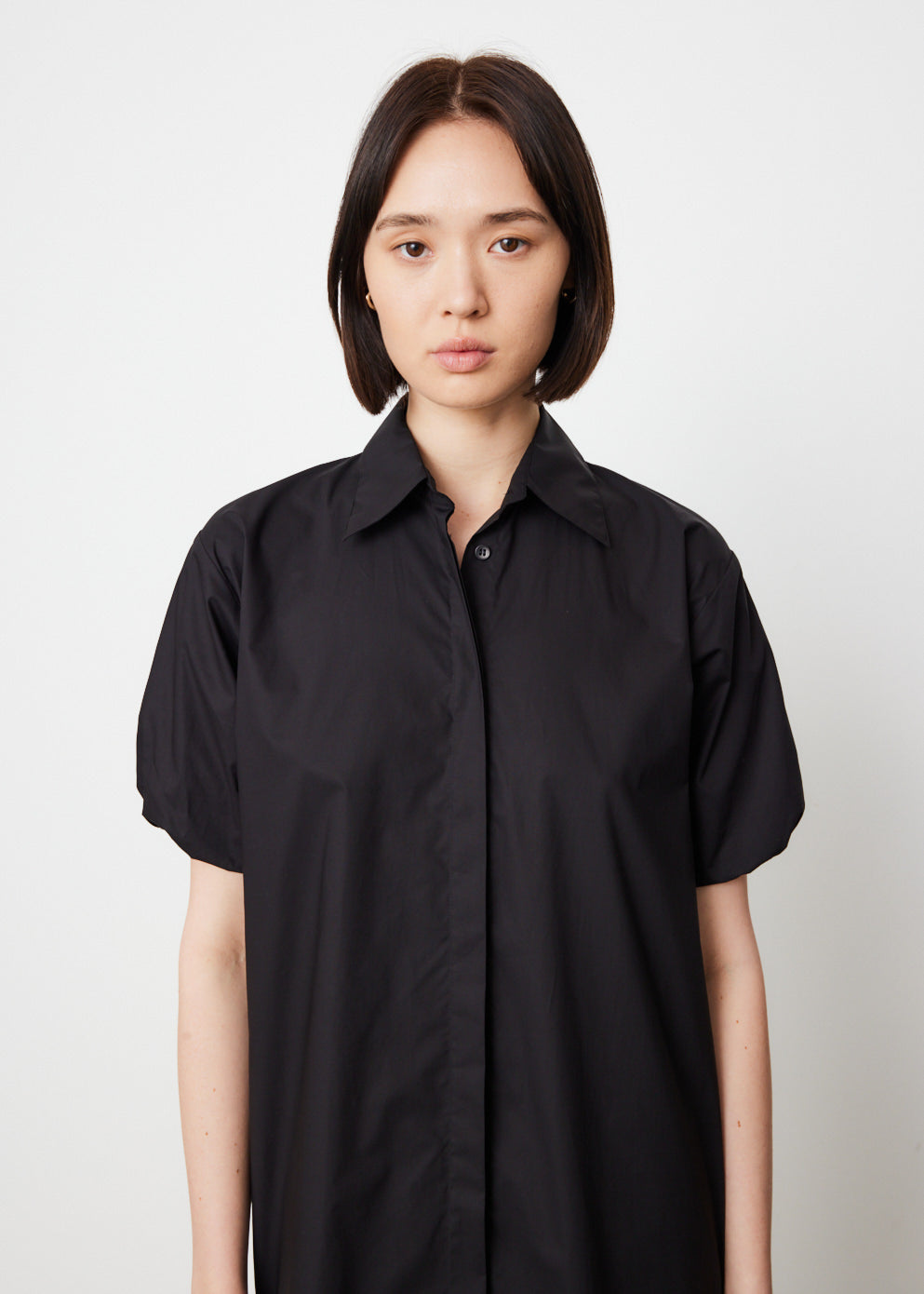 Collected Short Sleeve Shirt Dress