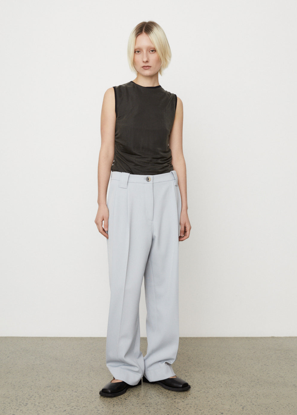 Twill Suiting Pleated Pants