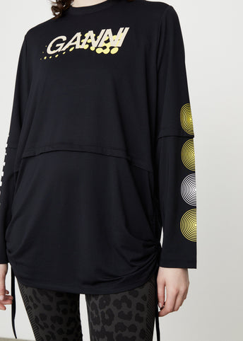 Active Mesh Layered Long Sleeve T-Shirt