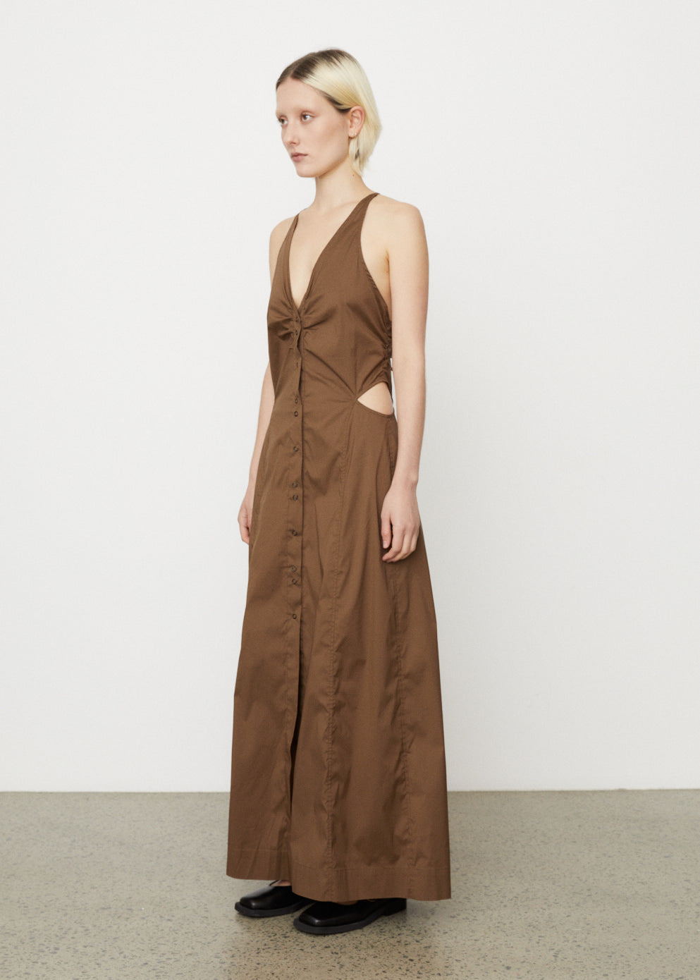 ganni cotton silk maxi dress Ganni + Cotton Silk Maxi Dress