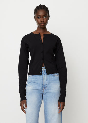 Round Sleeve Knit Cardigan