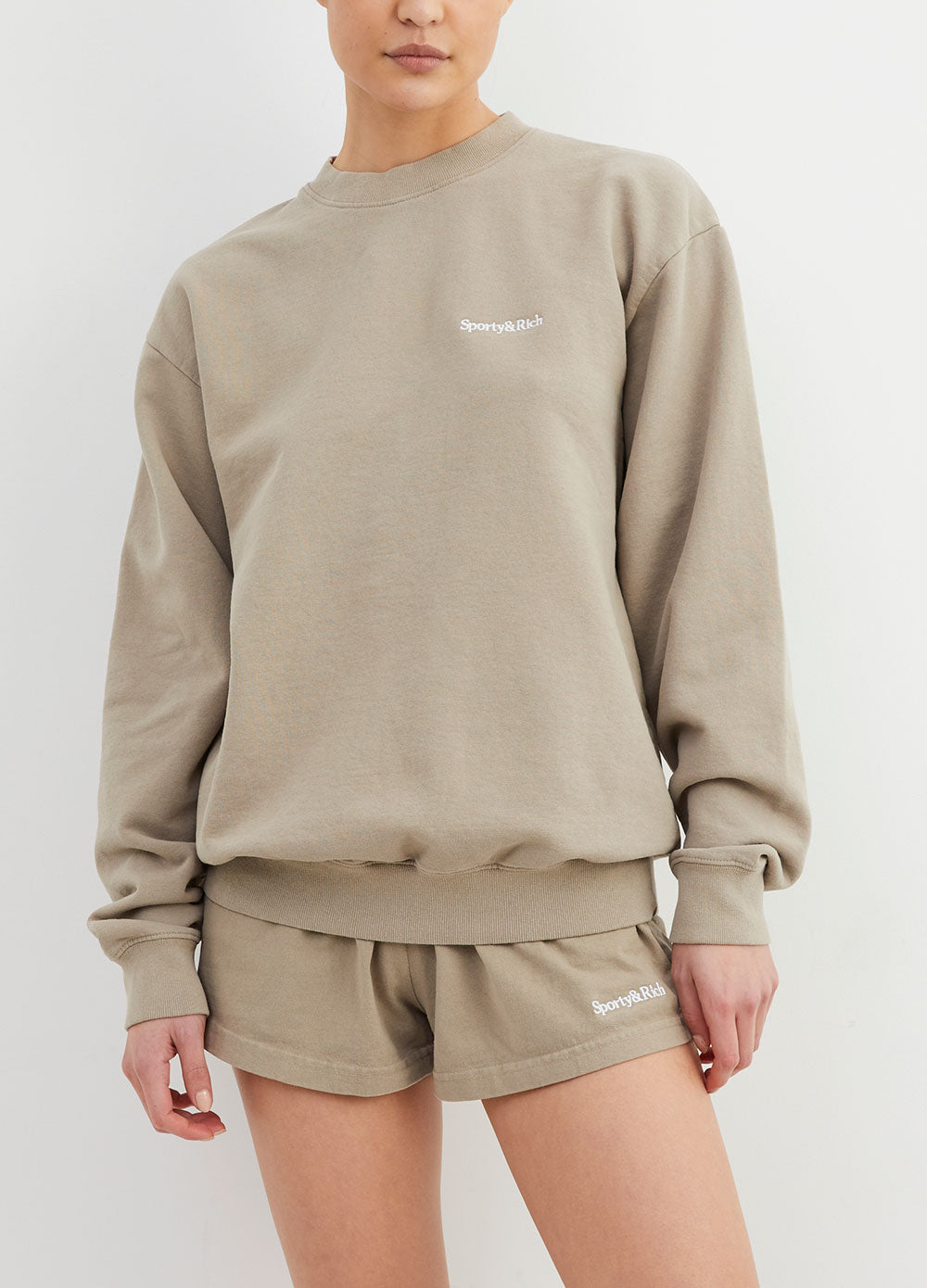 Serif Logo Crewneck Sweatshirt